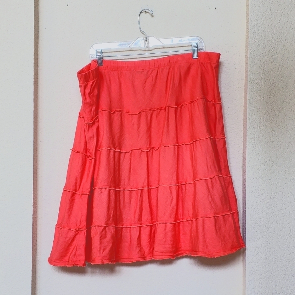 Soft Surroundings Knee Length 100% Linen Skirt.  Size 1x - Picture 3 of 4